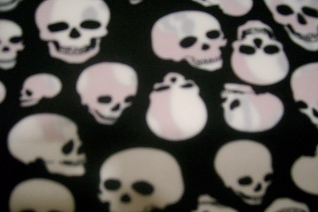 2. Black-White Black Eye Skull Print